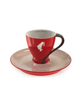 Чашка з блюдцем JULIUS MEINL Джамбо порцелянова червона 250 мл