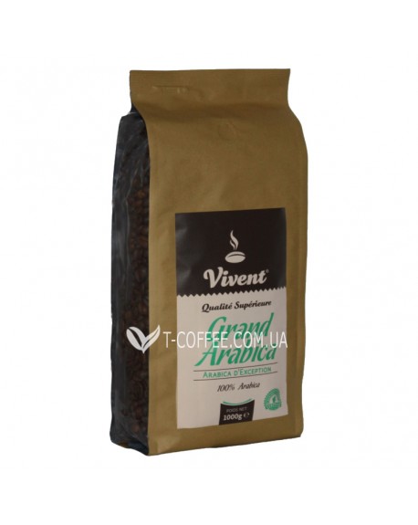 Кава VIVENT Grand Arabica зернова 1 кг (3071473968668)