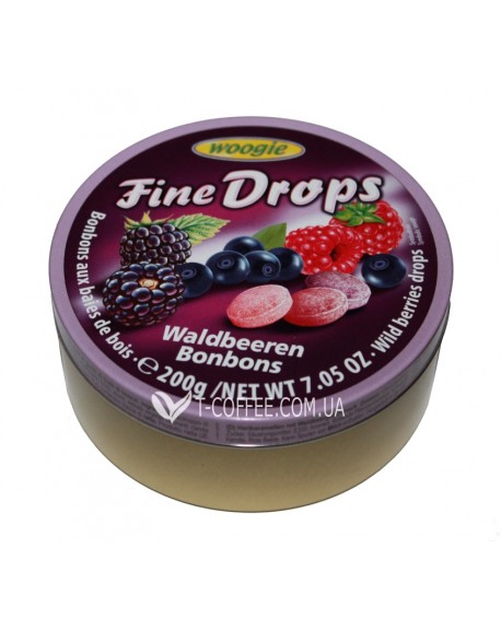 Леденцы FINE DROPS Waldbeeren Bonbons Ассорти Лесные Ягоды 200 г (9002859055614)