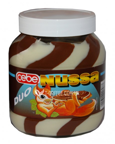 Шоколадно-горіхова паста Nussa Duo 750 г скл. б. (4002309006987)