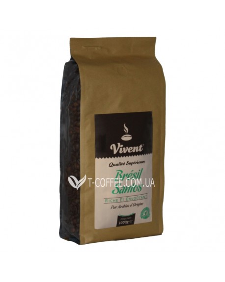Кофе VIVENT Brezil Santos зерновой 1 кг (3071473968415)