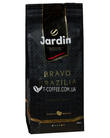 Кава JARDIN Gourmet Bravo Brazilia 100% Arabica зернова 1 кг (4823096806532)