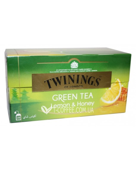 Чай TWININGS Green Tea Lemon Honey Зелений Лимон Мед 25 х 1,5 г (070177173746)