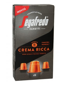 Кава SEGAFREDO Nespresso Crema Ricca в капсулах 10 х 5,1 г (8003410247906)