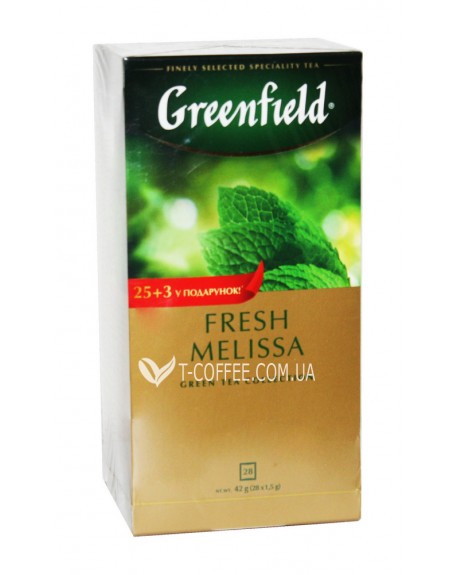 Чай GREENFIELD Fresh Melissa Меліса 25 х 1,5 г (4823096808055)