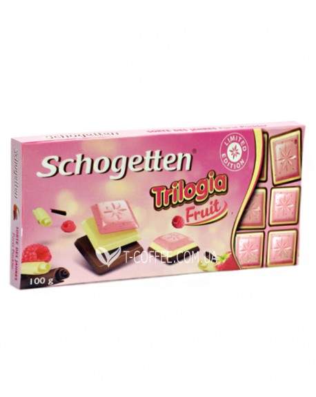 Шоколад SCHOGETTEN Trilogia Fruit Трилогія Малина 100 г (4000415021009)