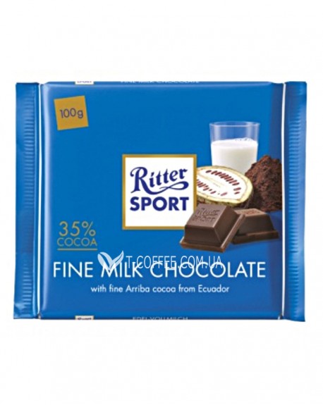 Шоколад RITTER SPORT Fine Milk Chocolate Ніжний Молочний 100 г