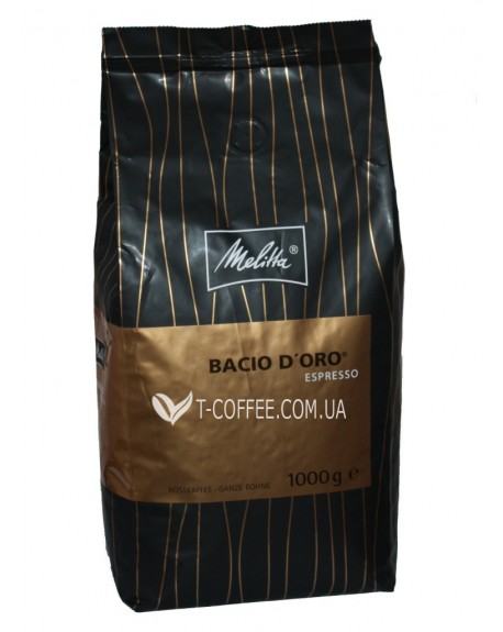 Кава MELITTA Bacio d'Oro Espresso зернова 1 кг (4024472008643)