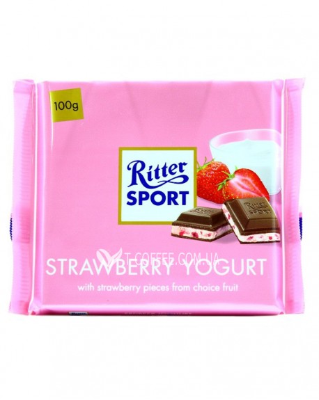 Шоколад RITTER SPORT Strawberry Yogurt Молочний Полуничний Йогурт 100 г