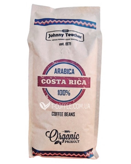 Кава JOHNNY TEACHER Monoarabica Costa Rica зернова 1 кг (4820211003371)