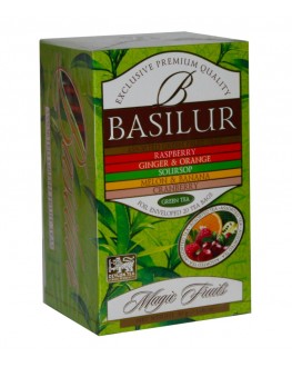 Чай BASILUR Assorted Green Tea Асорті Зелений Чай - Чарівні Фрукти 20 х 1,5 г (4792252935655)
