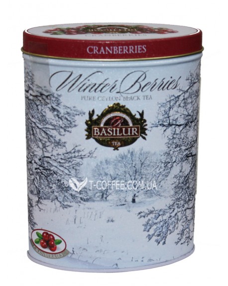 Чай BASILUR Cranberries Журавлина - Зимові Ягоди 100 г ж/б (4792252938755)