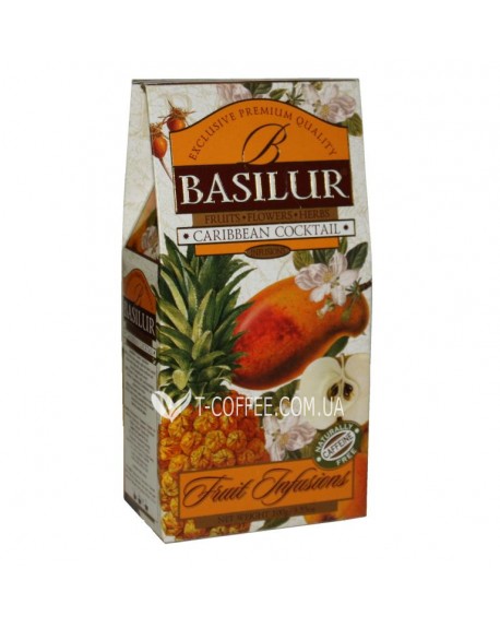 Чай BASILUR Caribbean Cocktail Карибський Коктейль - Фруктові Коктейлі 100 г к/п (4792252923874)