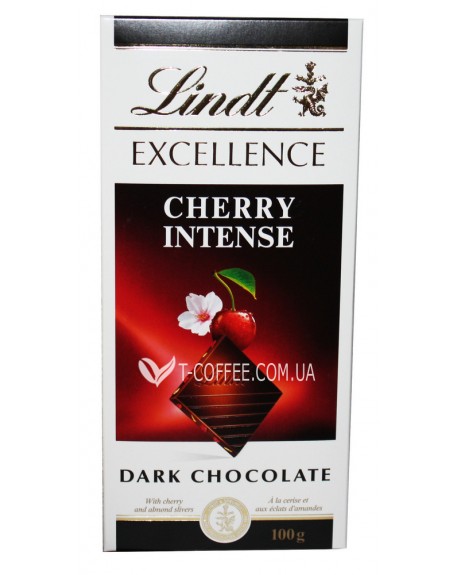 Шоколад LINDT Excellence Dark Chocolate Cherry Intense Чорний Шоколад Вишня 100 г (7610400080354)