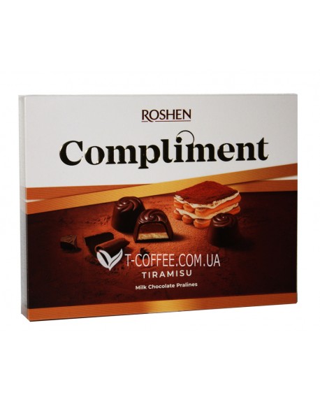 Цукерки ROSHEN Compliment Tiramisu 120 г в коробці (4823077629426)