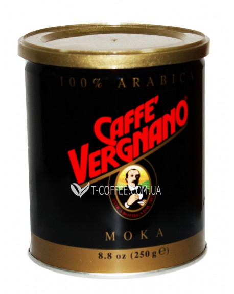 Кава CAFFE VERGNANO Arabica 100% Moka мелена 250 г ж/б (8001800000223)