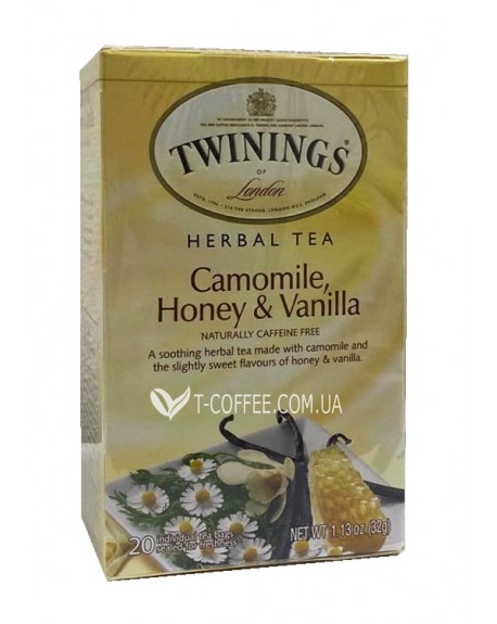 Чай TWININGS Camomile Honey Vanilla Ромашка Мед Ваніль 20 х 1,6 г (070177231286)