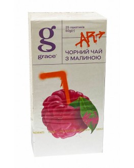 Чай GRACE! Чорний з Малиною 25 х 2 г (5060207697750)