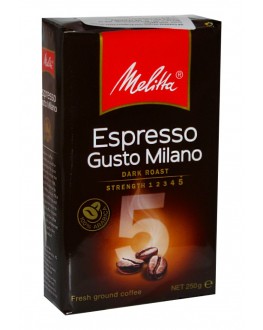 Кава MELITTA Espresso Gusto Milano мелена 250 г (4002720006399)