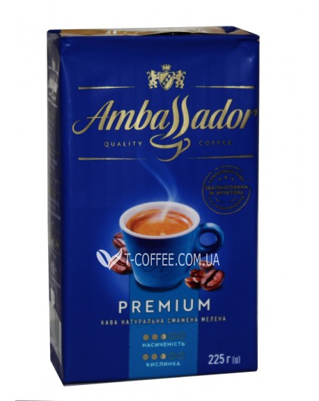 Кава AMBASSADOR Premium мелена 225 г (8720254065205)