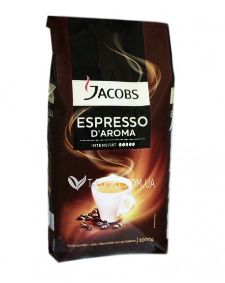 Кава JACOBS Espresso D'Aroma зернова 1 кг