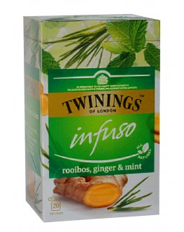 Чай TWININGS Infuso Rooibos Ginger Mint Ройбуш Імбир М’ята 20 х 2 г (070177177713)