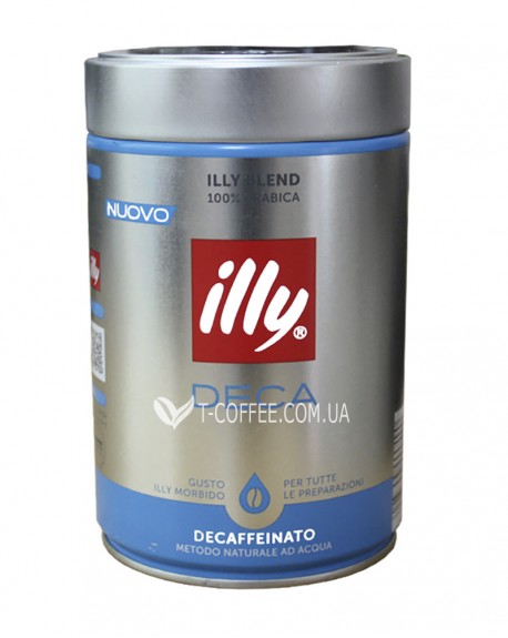 Кава ILLY Espresso Deca без кофеїну мелена 250 г ж/б