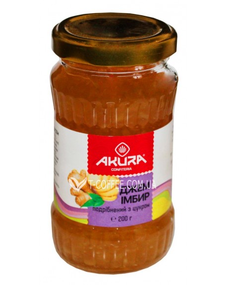 Джем AKURA Імбирний 200 г скл. б. (4820178461313)