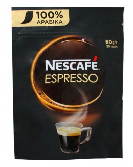Кава NESCAFE Espresso 100% Арабіка розчинна 60 г економ.пак.  (7613035692978)
