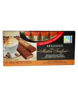 Шоколад MAITRE TRUFFOUT Grazioso Cappuccino Капучино 8 x 12,5 г (9002859036620)