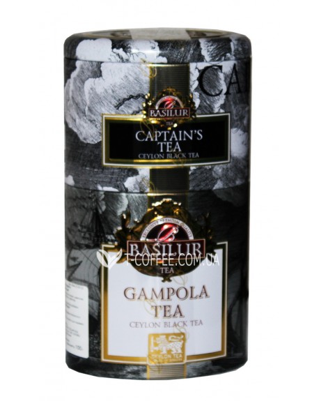 Чай BASILUR Captain's Tea Gampola Капітанський Гампола - Квіти і Фрукти Цейлону 100 г ж/б (4792252940680)