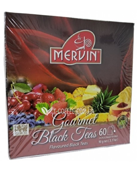 Чай MERVIN Gourmet Black Teas Фруктово - Ягідне асорті 60 х 1,5 г (4792055007283)