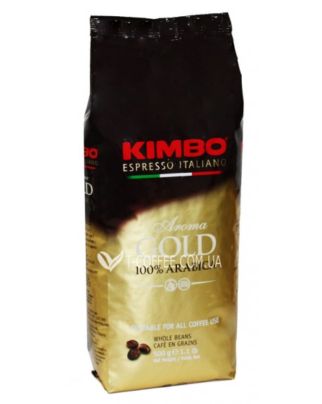 Кава KIMBO Aroma Gold 100% Arabica зернова 500 г (8002200102159)