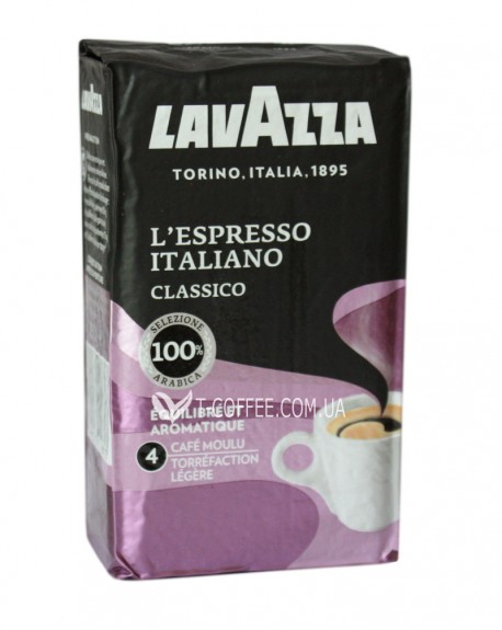 Кава LAVAZZA L'Espresso Italiano Classico мелена 250 г