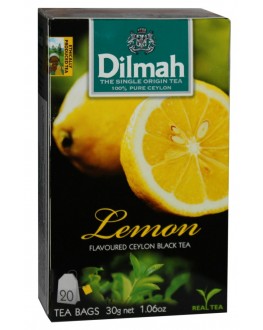 Чай DILMAH Black Tea Lemon Лимон 20 x 1,5 г (9312631142129)