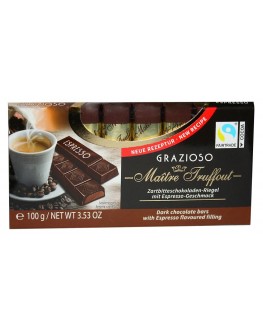Шоколад MAITRE TRUFFOUT Grazioso Espresso Еспресо 8 x 12,5 г (9002859037221)