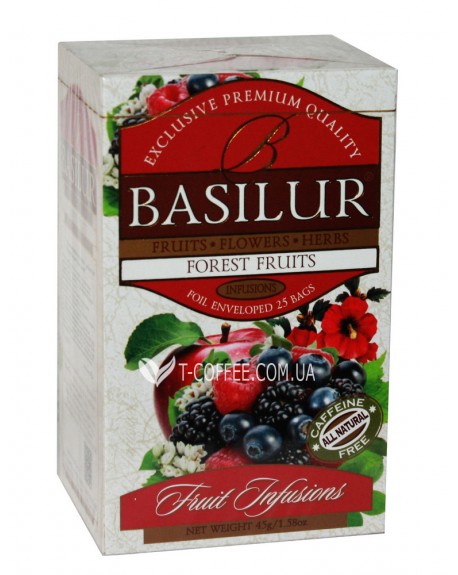 Чай BASILUR Forest Fruits Лісові Фрукти - Фруктові Коктейлі 25 х 1,8 г (4792252933293)