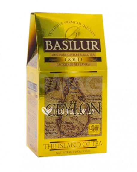 Чай BASILUR Gold Золотий - Чайний Острів 100 г к/п (4792252001152)