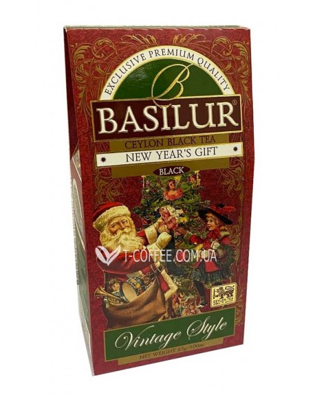 Чай BASILUR New Year's Gift Новогодний Подарок - Винтаж 100 г к/п (4792252932845)