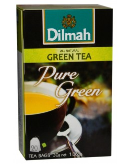 Чай DILMAH Pure Green Tea Зелений 20 x 1,5 г (9312631142433)