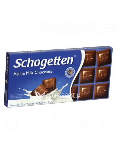 Шоколад SCHOGETTEN Alpine Milk Chocolate Альпійський Молочний 100 г (4000607850004)