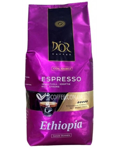 Кава DOR Ethiopia зернова 1кг (76682997585260)