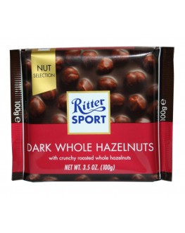 Шоколад RITTER SPORT Dark Whole Hazelnuts Темний Лісовий Горіх 100 г