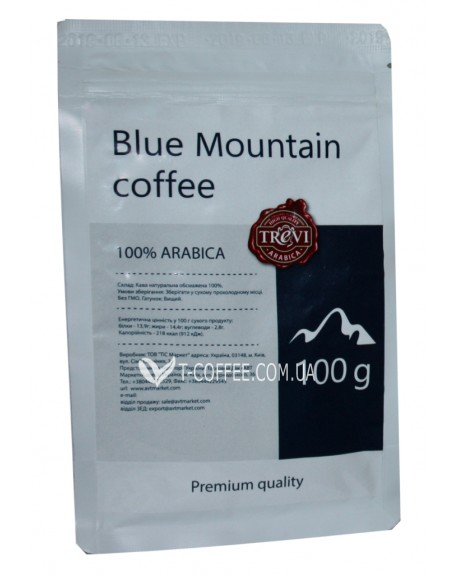 Кава TREVI Арабіка Jamaica Blue Mountain Ямайка Блю Маунтін зернова 100 г (4820140050927)