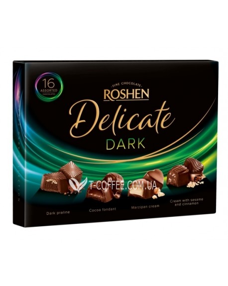 Цукерки ROSHEN Assortment Delicate Dark 118 г в коробці