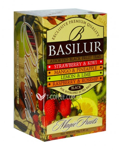 Чай BASILUR Assorted Black Tea Асорті Чорний Чай - Чарівні Фрукти 25 х 2 г (4792252001107)