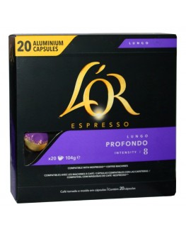 Кава L'OR Nespresso Espresso Profondo Lungo в капсулах 20 х 5,2 г (8711000360316)