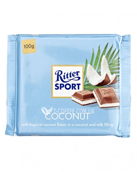 Шоколад RITTER SPORT Coconut Молочний Кокос 100 г (4000417298003)