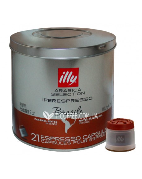 Кава ILLY IperEspresso Monoarabica Brazil в капсулах 21 х 6,7 г (8003753943695)