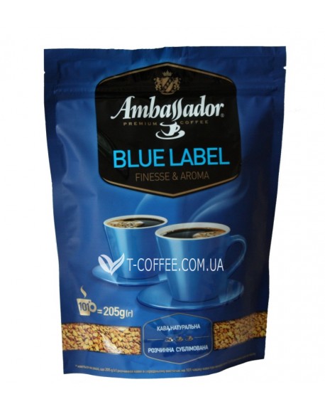 Кава AMBASSADOR Blue Label розчинна 205 г економ.пак. (8719325127508)